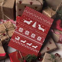 ダックスシャンドクリスマスセーターパターンホリデークリスマス