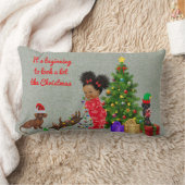 ダックスシャンドクリスマスピローエスニックホリデーデコール ランバークッション (ブランケット)