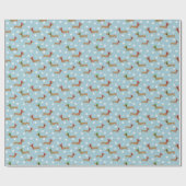 ダックスシャンドクリスマスラッピング紙かわいい雪の結晶 ラッピングペーパー (フラット)