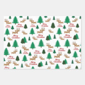 ダックスシャンドクリスマスラッピング紙バラエティーセット ラッピングペーパーシート (正面)
