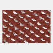 ダックスシャンドクリスマスラッピング紙品種パック ラッピングペーパーシート (正面)