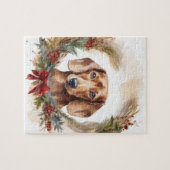 ダックスシャンドクリスマスリースフェスティバルカップ ジグソーパズル (横)