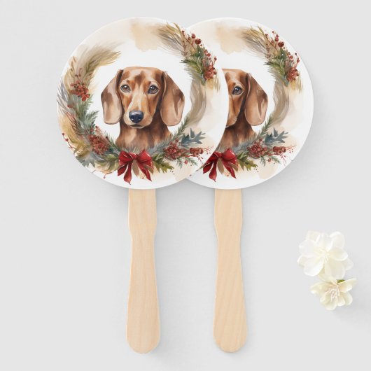 ダックスシャンドクリスマスリースフェスティバルカップ ハンドファン (正面&裏面)