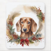 ダックスシャンドクリスマスリースフェスティバルカップ マウスパッド (正面)