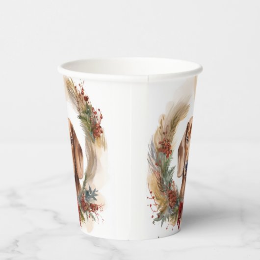 ダックスシャンドクリスマスリースフェスティバルカップ 紙コップ (右)