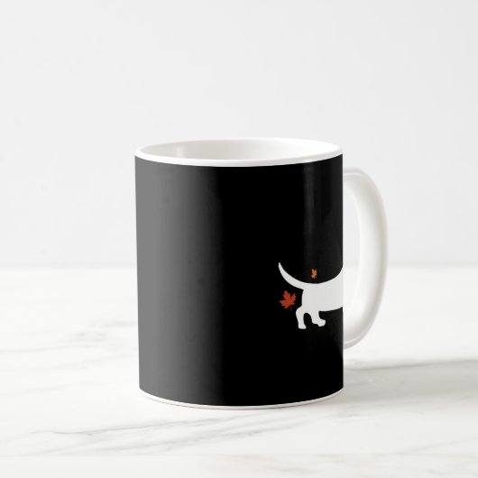 ダックスシャンドサンクスギビングピルグリム秋 コーヒーマグカップ (正面右)