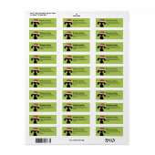 ダックスシャンドサンタスキュートクリスマスウィーナードッグアドレス ラベル (フルシート)