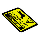 ダックスシャンドシルエットおもしろいガードドッグ警告標識 マグネット (右側)