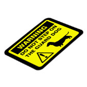 ダックスシャンドシルエットおもしろいガードドッグ警告標識 マグネット (左側)