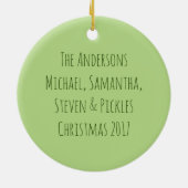 ダックスシャンドスルーザスノーサークルオーナメント セラミックオーナメント (裏面)