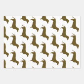 ダックスシャンドソーセージドッグラッピング紙 ラッピングペーパーシート (正面)