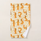 ダックスシャンドタオルセットウィーナードッグバスルームのデコール バスタオルセット (ハンドタオル)