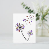 ダックスシャンドタンデリオンフラワーハロウィーンの衣装アイディア ポストカード (スタンド正面)