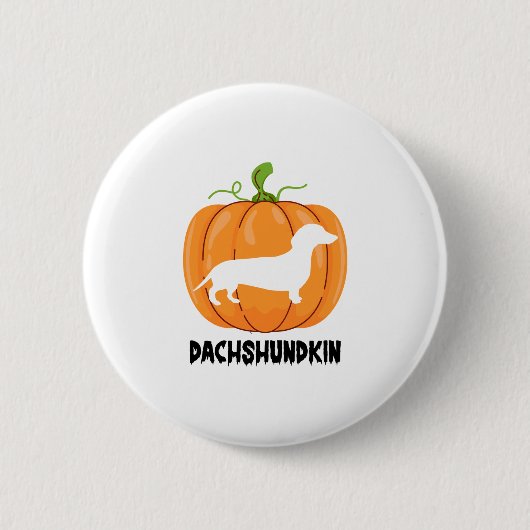 ダックスシャンドハロウィンドッグ 缶バッジ (正面)