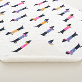 ダックスシャンドパターンドッグラバーカスタム シェルパブランケット (3/4)