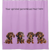 ダックスシャンドパピズシャワーカーテン シャワーカーテン (正面)