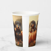 ダックスシャンドパピーオータムデライトカボチャ 紙コップ (右)