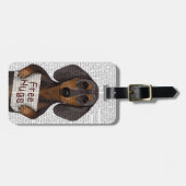 ダックスシャンドフリーハグ ラゲッジタグ (正面横)