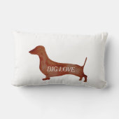 ダックスシャンドブラウンダンバーピロー33 cm x 53 cm ランバークッション (裏面)