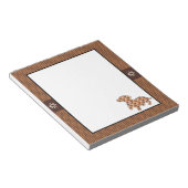 ダックスシャンドブラウンニットプレイドメモ帳 ノートパッド (アングル)