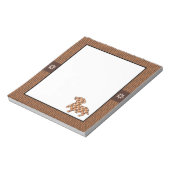 ダックスシャンドブラウンニットプレイドメモ帳 ノートパッド (回転)