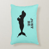 ダックスシャンドマーメイドシルエット装飾用クッション アクセントクッション (正面(垂直))