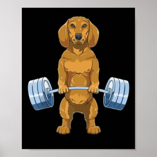 ダックスシュンウェイトリフティングデッドリフトフィットネスジム ポスター (正面)