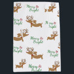 ダックスシュンデナークリスマスクリスマスドクメリーシー ミディアムペーパーバッグ<br><div class="desc">犬とドキシーの愛</div>