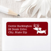 ダックスシュンデナーレッドクリスマス住所 シール (インサイチュ)