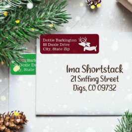 ダックスシュンデナーレッドクリスマス住所 シール