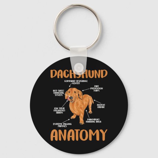 ダックスシュントかわいいギフトウィーナードキシー愛好家 キーホルダー (正面)