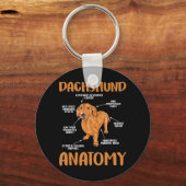 ダックスシュントかわいいギフトウィーナードキシー愛好家 キーホルダー (正面)