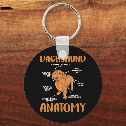ダックスシュントかわいいギフトウィーナードキシー愛好家 キーホルダー (正面)