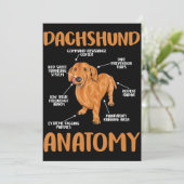 ダックスシュントかわいいギフトウィーナードキシー愛好家 サンキューカード (スタンド正面)