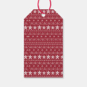 ダックスシュントのクリスマスドッグ居心地の良いセーターとライト ギフトタグ (裏面)