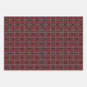 ダックスシュントのクリスマスプレッドギフトラップラッピング紙 ラッピングペーパーシート (正面3)