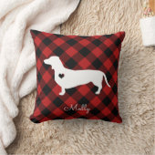 ダックスシュントのクリスマスプレッドドッグ名 クッション (ブランケット)