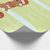 ダックスシュントのクリスマスラッピング紙 ラッピングペーパー (角)