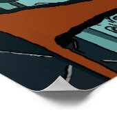 ダックスシュントのレディ、コーヒー、ワイン ポスター (角)