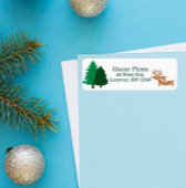 ダックスシュントをテーマにしたクリスマスカード住所 シール