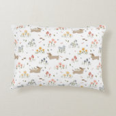 ダックスシュントウィーナードッグソーセージ犬ワイルドフラワー アクセントクッション (裏面)