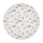 ダックスシュントウィーナードッグソーセージ犬ワイルドフラワー カッティングボード (正面)