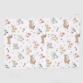 ダックスシュントウィーナードッグソーセージ犬ワイルドフラワー ゴルフタオル (横)