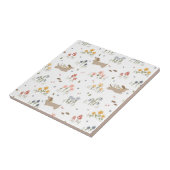 ダックスシュントウィーナードッグソーセージ犬ワイルドフラワー タイル (側面)