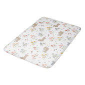 ダックスシュントウィーナードッグソーセージ犬ワイルドフラワー バスマット (アングル)