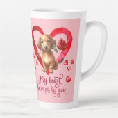 ダックスシュントウォーターカラーヴァレンティーンズデイラテマグ カフェラテマグ (右)