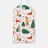 ダックスシュントキシウィニードッグパピーブライトクリスマス ギフトタグ (裏面)