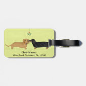 ダックスシュントキス- Wiener Dog Chrimas ラゲッジタグ (裏面横)