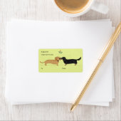 ダックスシュントキス- Wiener Dog Chrimas ラベル (インサイチュ)