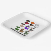 ダックスシュントハッピーハロウィナーおもしろい犬ハロウィーン ペーパープレート (傾斜あり)